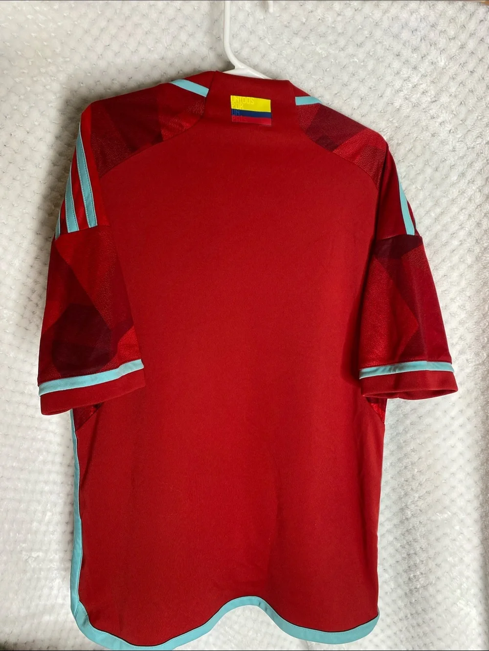 adidas Columbia Red and Teal Kids Soccer Jersey